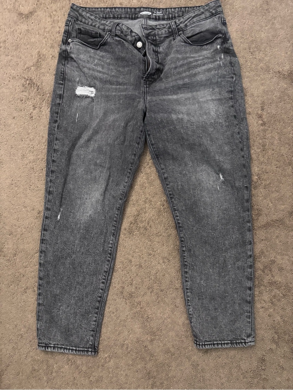 Old Navy Black-Grey Straight Jeans
